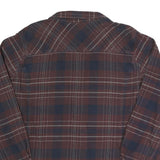 CARHARTT Womens Brown & Blue Plaid Cotton Blend Shirt 2XL Long Sleeve Button