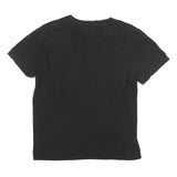 DICKIES Mens Black V-Neck T-Shirt L Cotton Blend Casual Essential