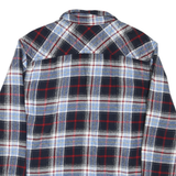 Mens Blue Black & Red Cotton Plaid Shirt XL Casual Button-Up Long Sleeve
