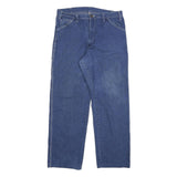 DICKIES Mens Regular Blue Denim Jeans W32 L28 Cotton Blend Zip Classic Workwear