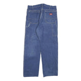 DICKIES Mens Regular Blue Denim Jeans W32 L28 Cotton Blend Zip Classic Workwear