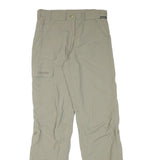 SCHOFFEL Womens Regular Beige Polyester Blend Trousers W28 L30 Outdoor Zip Cargo