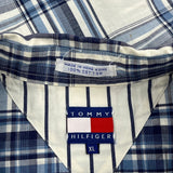 Tommy Hilfiger Checked Short Sleeve Shirt - XL Blue Cotton