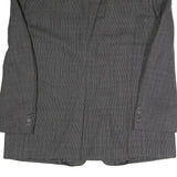 Mens Grey Classic Blazer Jacket XL Polyester Blend Button Closure Plain Elegant