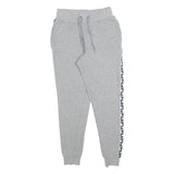 FILA Womens Joggers Grey & Black S W26 L28 Cotton Blend Slim Tapered
