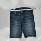 501 Levis Denim Shorts - 34W 11L Blue Cotton