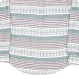 POINT ZERO Mens Green & Purple Striped Cotton Blend Shirt M Casual Long Sleeve