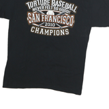 GILDAN Mens Black San Francisco Baseball Graphic T-Shirt L Short Sleeve Crew