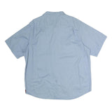 WRANGLER Mens Blue Cotton Short Sleeve Shirt XL Casual Button Pocket