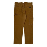 Dickies Double Knee Carpenter Trousers - 33W 30L Brown Cotton