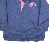 MASTER Mens Blue & Pink Zip Jacket XL Polyester Blend Plain Windbreaker Casual
