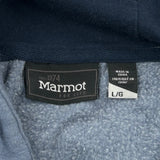 Mountain Est. 1974 Marmot Hoodie - Large Blue Cotton Blend