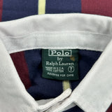 Age 7 Made In USA Polo By Ralph Lauren Striped Rugby Shirt - Small Multicoloured Cotton