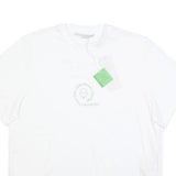 STELLA MCCARTNEY Womens White Organic Cotton Blend Graphic T-Shirt XS Short