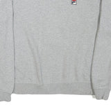 FILA Mens Grey Crew Neck L Sweatshirt Cotton Blend Casual Pullover