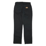 WRANGLER Mens Black Cotton Blend Regular Straight Trousers W28 L27 Classic Zip