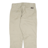 DICKIES Mens Cotton Blend Beige Regular Fit Straight Leg Trousers W30 L28