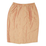LE SUIT Womens Peach & Cream Polka Dot Straight Knee Length Woven Skirt M