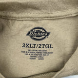 Dickies T-Shirt - 2XL Beige Cotton