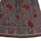 GAPE COD Womens Brown Burgundy Floral Paisley Print Midi Skirt Polyester M