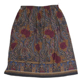 GAPE COD Womens Brown Burgundy Floral Paisley Print Midi Skirt Polyester M