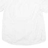 NAPAPIJRI Mens White Short Sleeve Shirt M Cotton Blend Casual Button Front