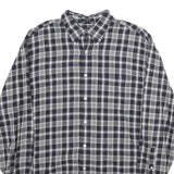 NAUTICA Mens Blue & White Check Shirt XL Cotton Long Sleeve Button-Down Casual
