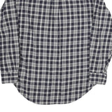 NAUTICA Mens Blue & White Check Shirt XL Cotton Long Sleeve Button-Down Casual