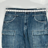 Denver Hayes Cargo Denim Shorts - 37W 10L Blue Cotton