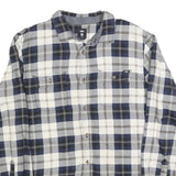 VANS Mens Blue & White Checked Shirt M Cotton Blend Long Sleeve Casual