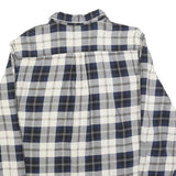 VANS Mens Blue & White Checked Shirt M Cotton Blend Long Sleeve Casual