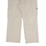 BIAGGINI Mens Relaxed Beige Cargo Trousers W38 L28 Zip Polyester Blend