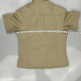 Levis Short Sleeve Shirt - Large Beige Cotton