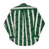 Tommy Hilfiger Striped Patterned Shirt - Small Green Cotton