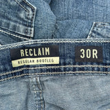 Reclaim Boot Cut Jeans - 28W 30L Blue Denim