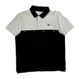 Lacoste Polo Shirt - Medium Black & White Cotton