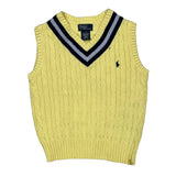Age 6 Polo By Ralph Lauren Striped Sweater Vest - XS Yellow Cotton