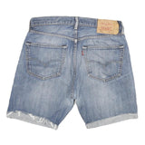 LEVI'S Mens Denim Blue Casual Shorts L W32 Frayed Hem 501 Cotton Blend