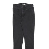 LEVI'S 721 Womens Jeans Black Slim Skinny Denim Dark W28 L30 Stylish Zip