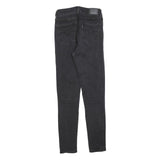 LEVI'S 721 Womens Jeans Black Slim Skinny Denim Dark W28 L30 Stylish Zip