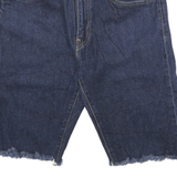 LEVI'S Womens Denim Blue Casual Shorts M W28 Raw Hem Cut-Off Classic Fit