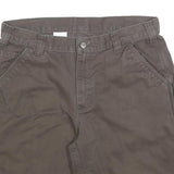 CARHARTT Mens Shorts Brown Casual L W36 Workwear Cotton Blend Durable