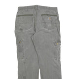CARHARTT Mens Cotton Blend Grey Relaxed Fit Straight Trousers W34 L32 Workwear