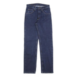 WRANGLER Mens Regular Fit Straight Leg Denim Dark Blue W28 L32 Zip Cotton Blend