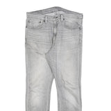 LEVI'S 510 Mens Slim Jeans Grey Denim Rinse W34 L30 Slim Fit Zip Closure