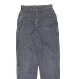 LEE Womens Cotton Blend Blue Relaxed Straight Trousers W24 L29 Classic Casual