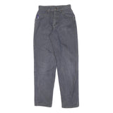 LEE Womens Cotton Blend Blue Relaxed Straight Trousers W24 L29 Classic Casual