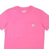 CARHARTT Womens Pink & Yellow Pocket T-Shirt M Short Sleeve Crew Neck Casual