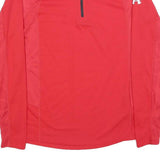 UNDER ARMOUR Mens Red Pullover Sweatshirt M Quarter Zip Performance Activewear