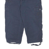 CLEO Womens Shorts Blue Cargo M W29 Cotton Blend Drawstring Casual